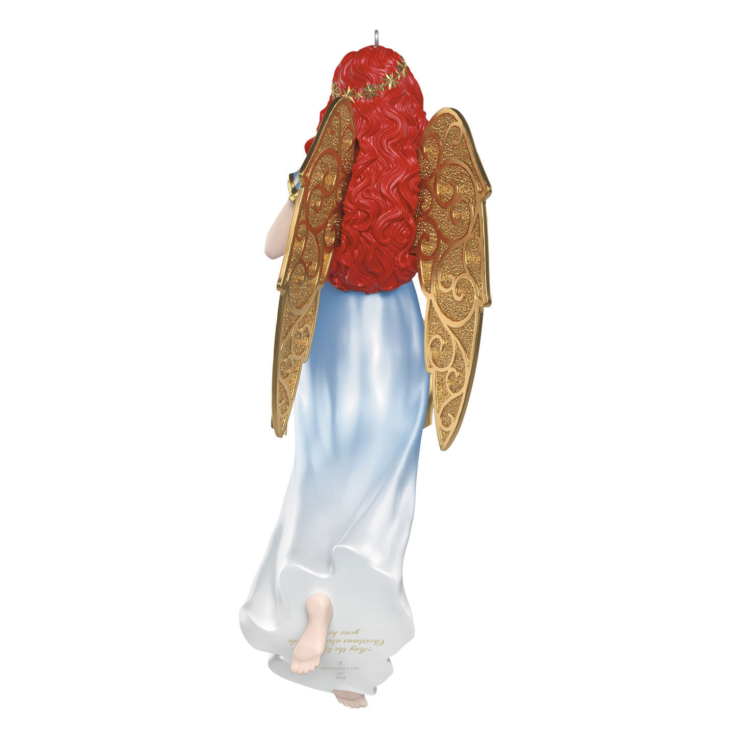 Angel Holding Star Keepsake Ornament Back image number 6