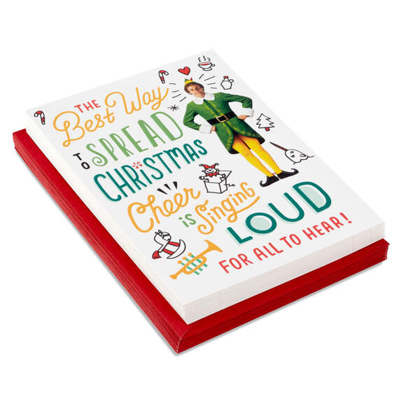 Elf Christmas Cheer Boxed Christmas Cards, Pack of 16, , large image number 1