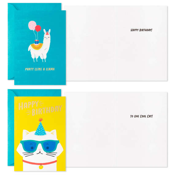Assorted Fun Illustrations Birthday Cards, Pack of 12, , large image number 3