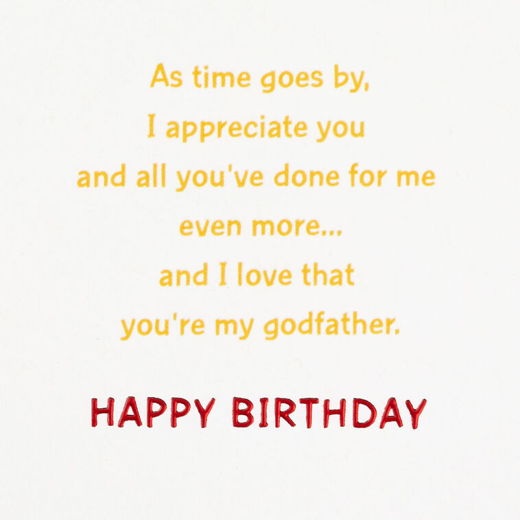 Cake, Party Hat and Confetti Godfather Birthday Card  image number 2