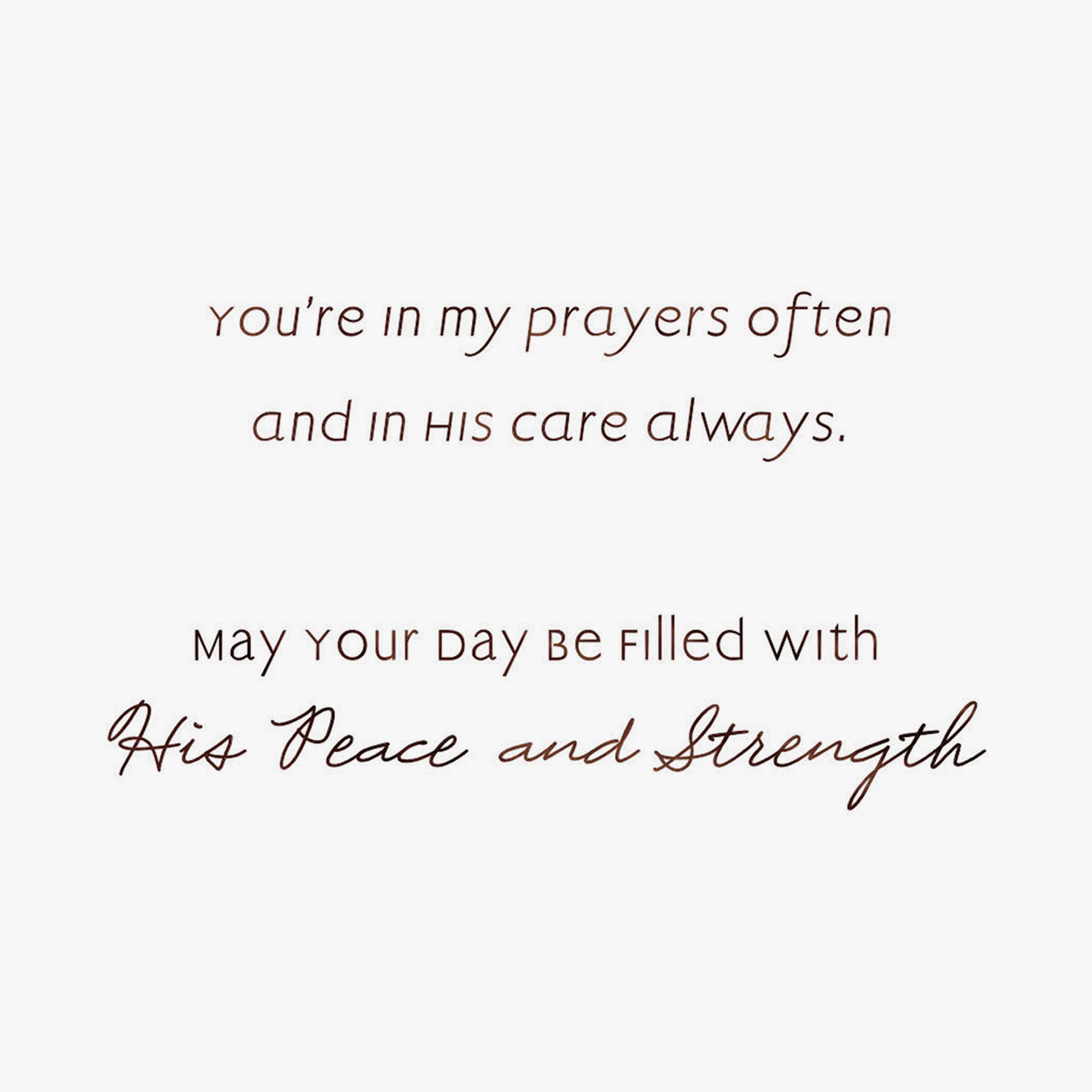 You're in My Prayers and God's Care Always Religious Encouragement Card, , large image number 2