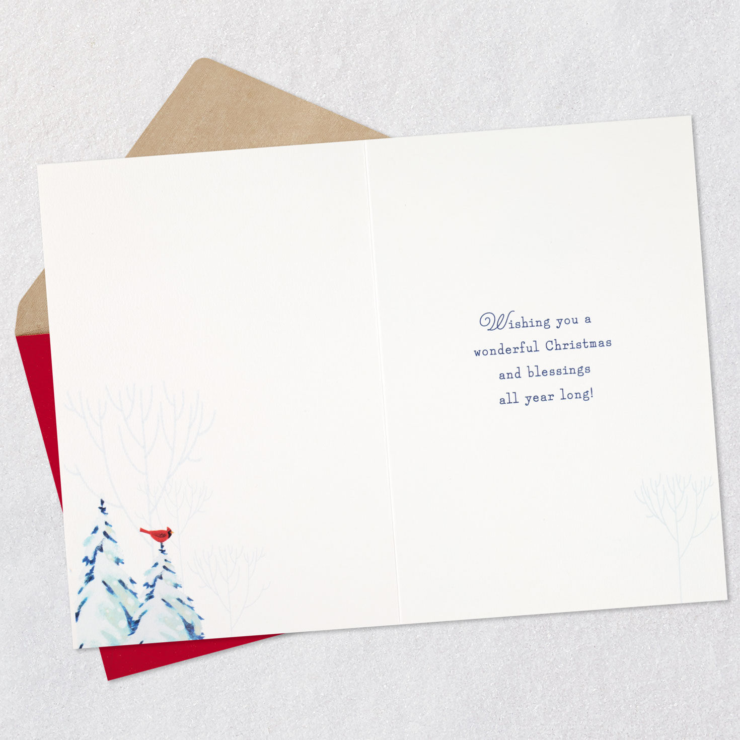 Snowman Blessing Christmas Card for Friend Open card with envelope image number 3