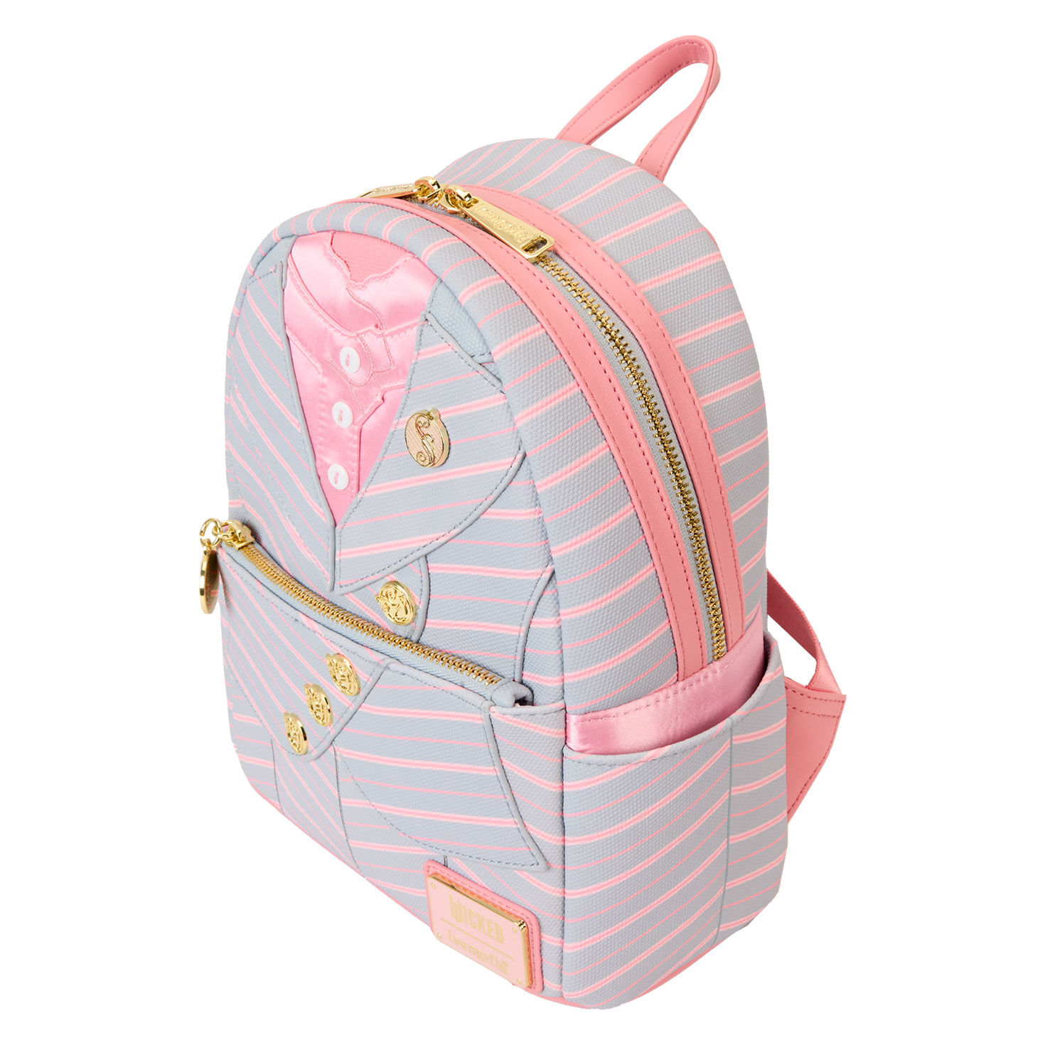 Loungefly Wicked Glinda Striped Mini Backpack  image number 3
