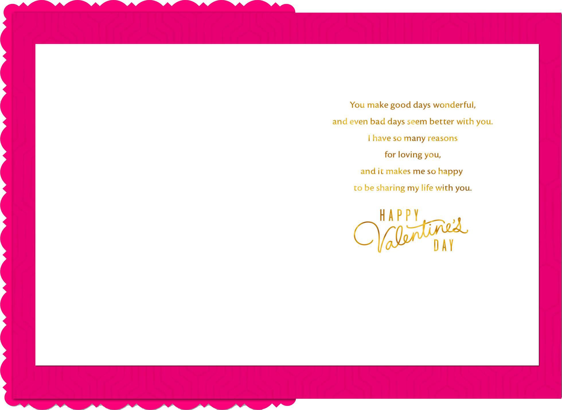 Luckiest Man in World Valentine's Day Card for Wife