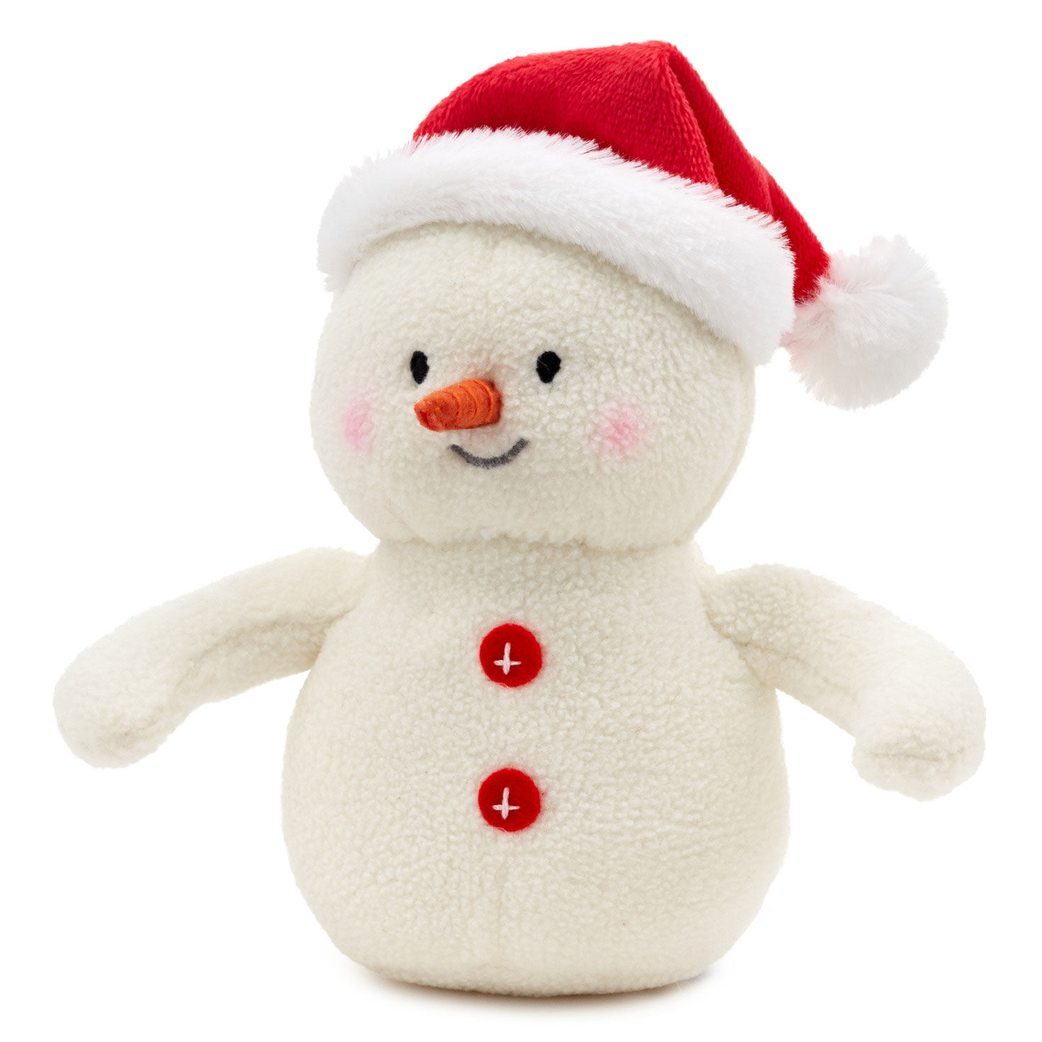 Snowman in Santa Hat Gift Card Holder Stuffed Animal front wiht out gift card image number 3