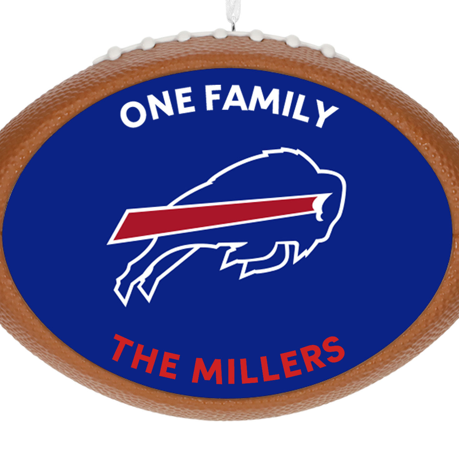 Buffalo Bills Football Personalized Text Ornament upclose view image number 7