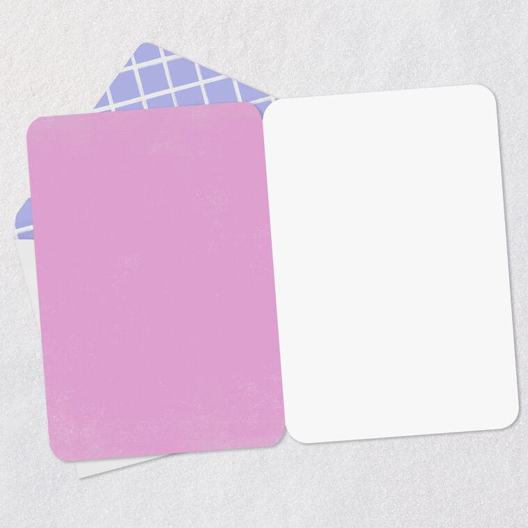 Black-and-White Butterfly and Pink Flowers Blank Card Open card with envelope image number 2