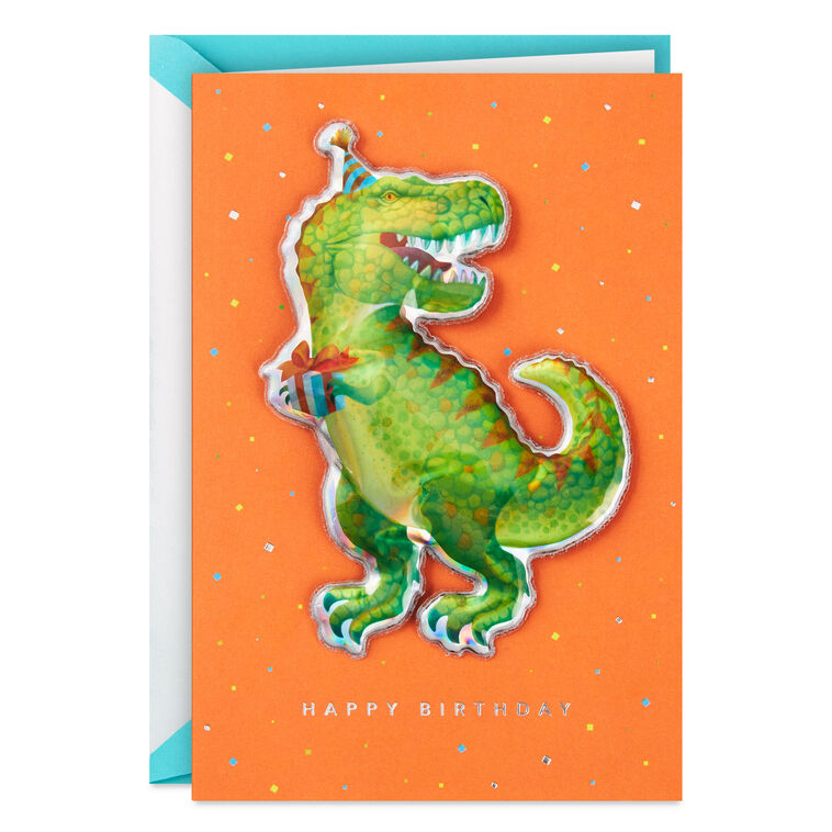 Dimensional Dinosaur Birthday Card Card Front
 image number 1