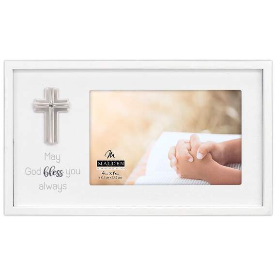 Malden May God Bless You Wood Picture Frame, 4x6, , large image number 1