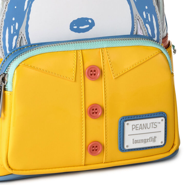 best travel backpack extra bag of peanuts Peanuts Herschel Classic XL Herschel Supply Co. USA and images of Charlie Brown and Woodstock on the sides Loungefly Peanuts 75th Anniversary Mini