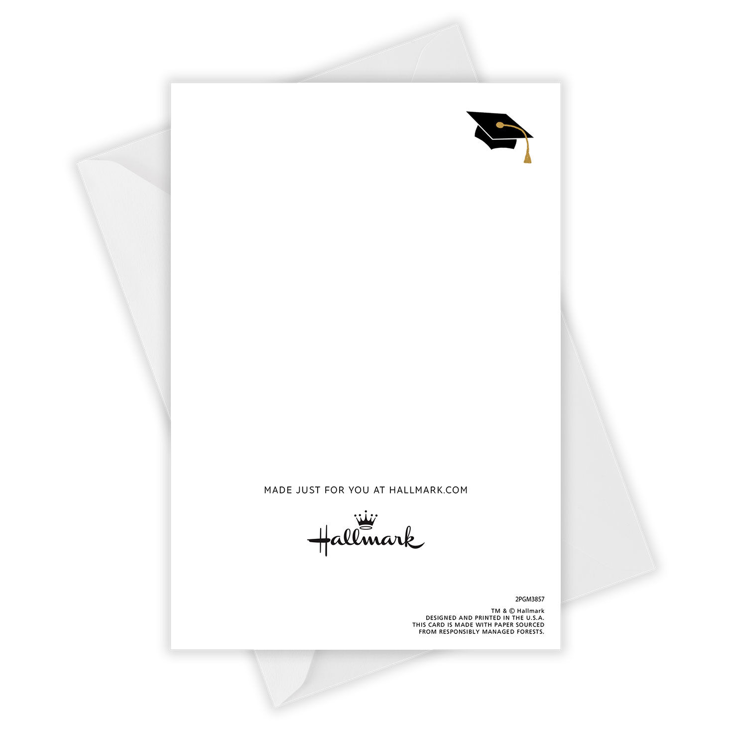 Black Gold 2025 Personalized Grad Card Card Back with Envelope image number 5