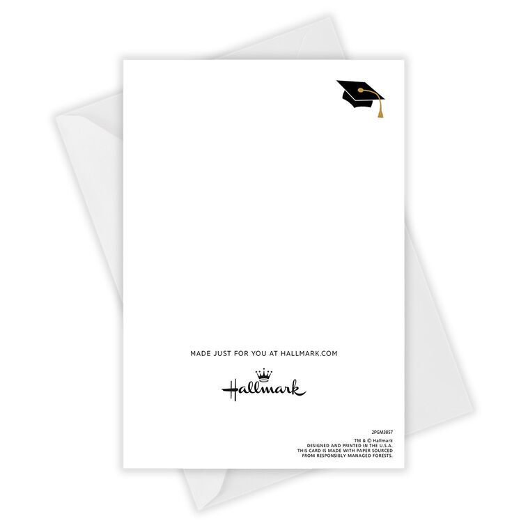 Black Gold 2025 Personalized Grad Card Card Back with Envelope image number 5