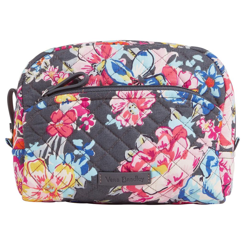 Vera Bradley Iconic Medium Cosmetic Bag In Pretty Posies Travel