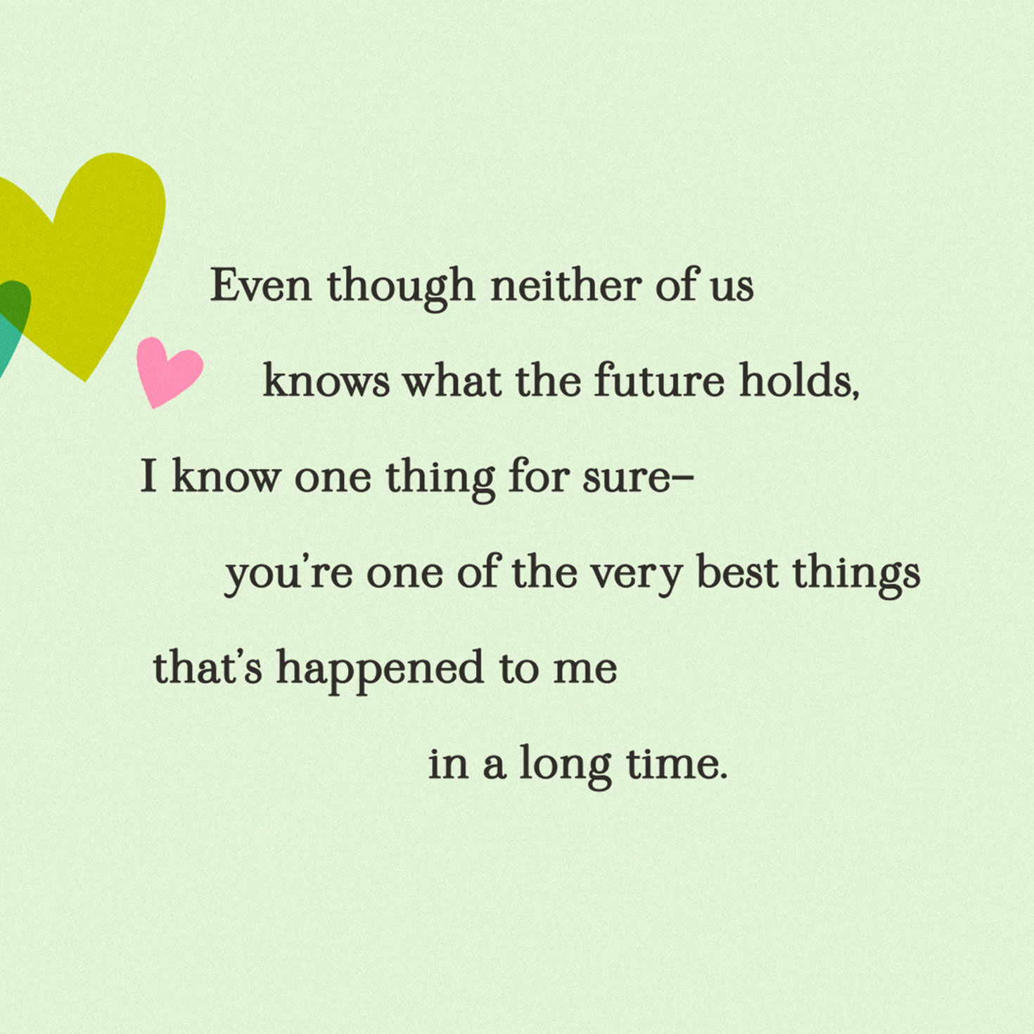 Hearts New Relationship Love Card Sentiment image number 2