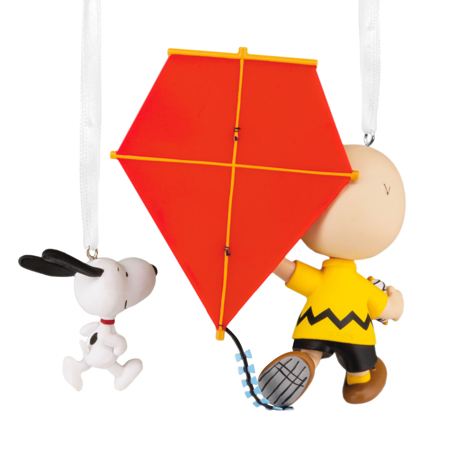 Charlie Brown Snoopy Fly Kite Christmas Ornaments back image number 9