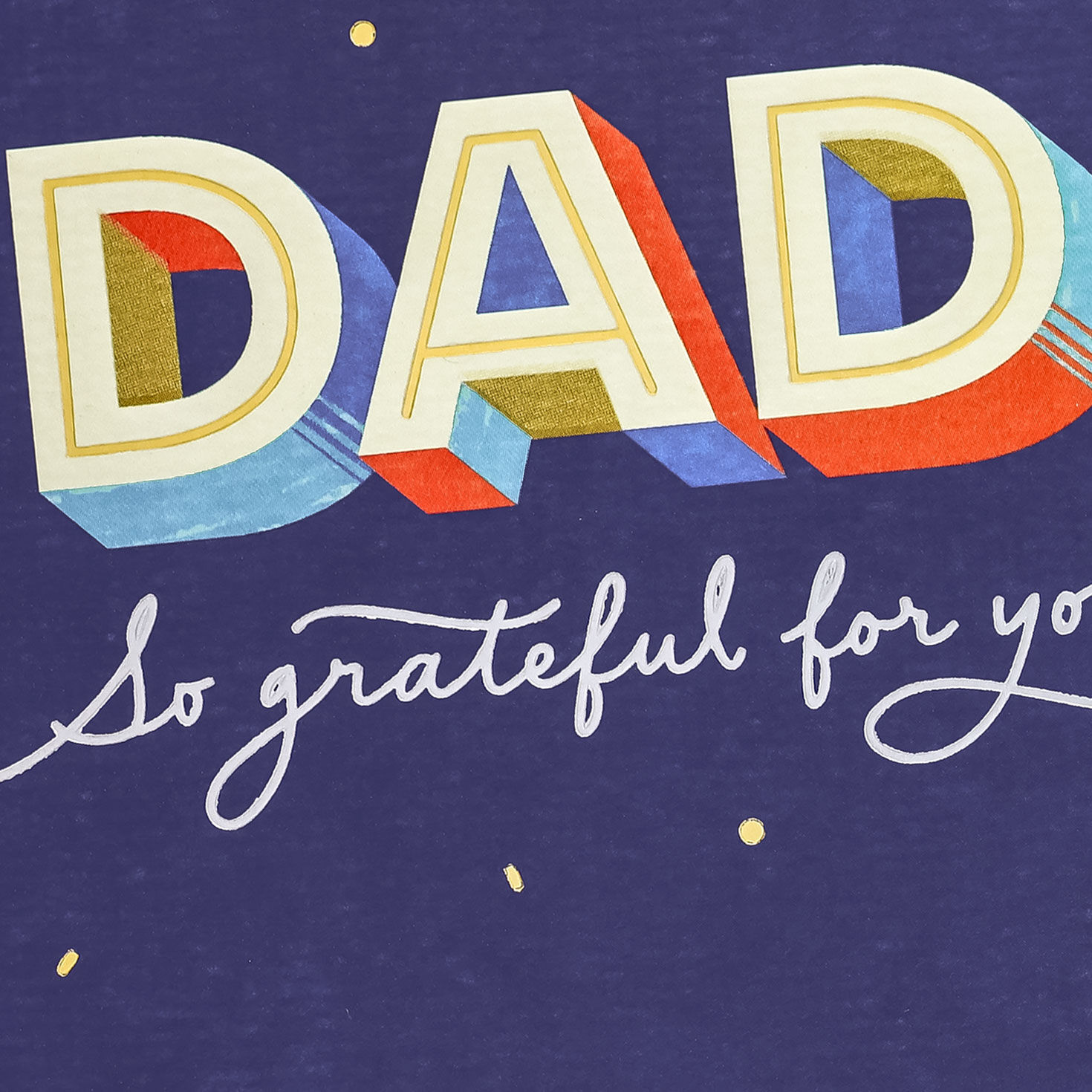 Collage Lettering on Blue Birthday Card for Dad Card Front Detail image number 4