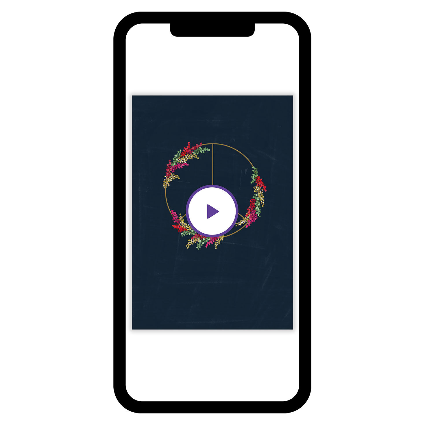 Elegant Peace Sign Christmas eCard, , large image number 1