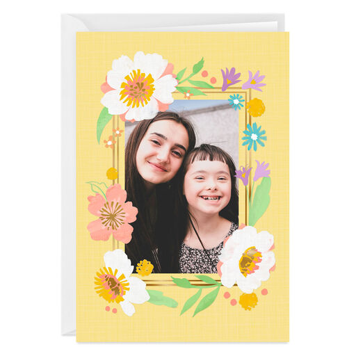 Personalized Wildflowers Frame Photo Card, 