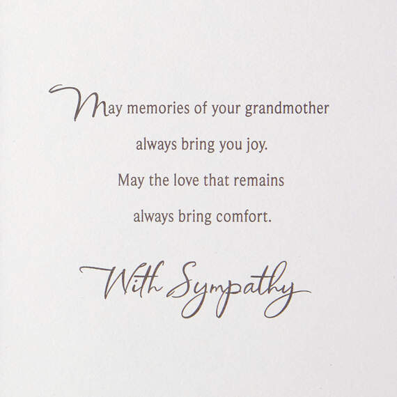 A Grandma's Love Never Leaves Sympathy Card, , large image number 2