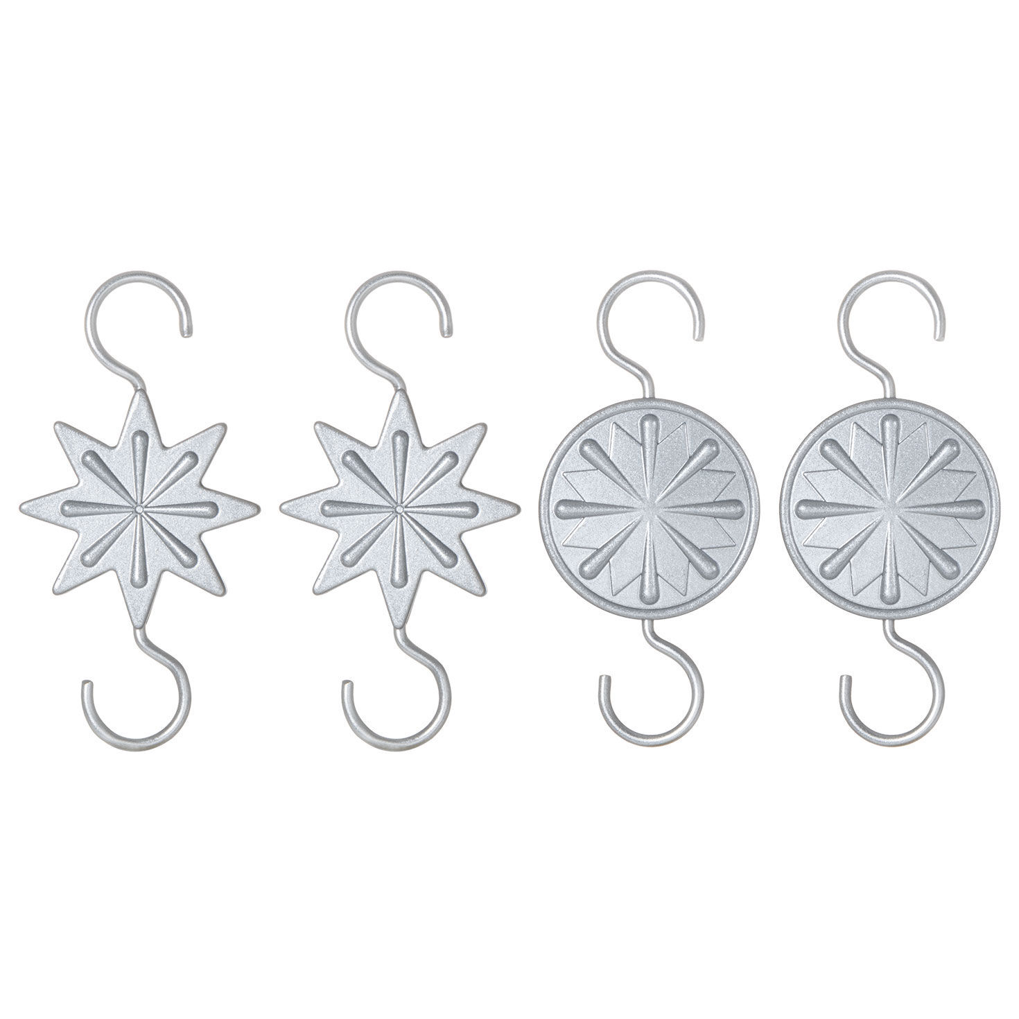 Star Metal Ornament Hooks, Set of 4