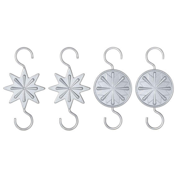 Mini Star Metal Ornament Hooks, Set of 4