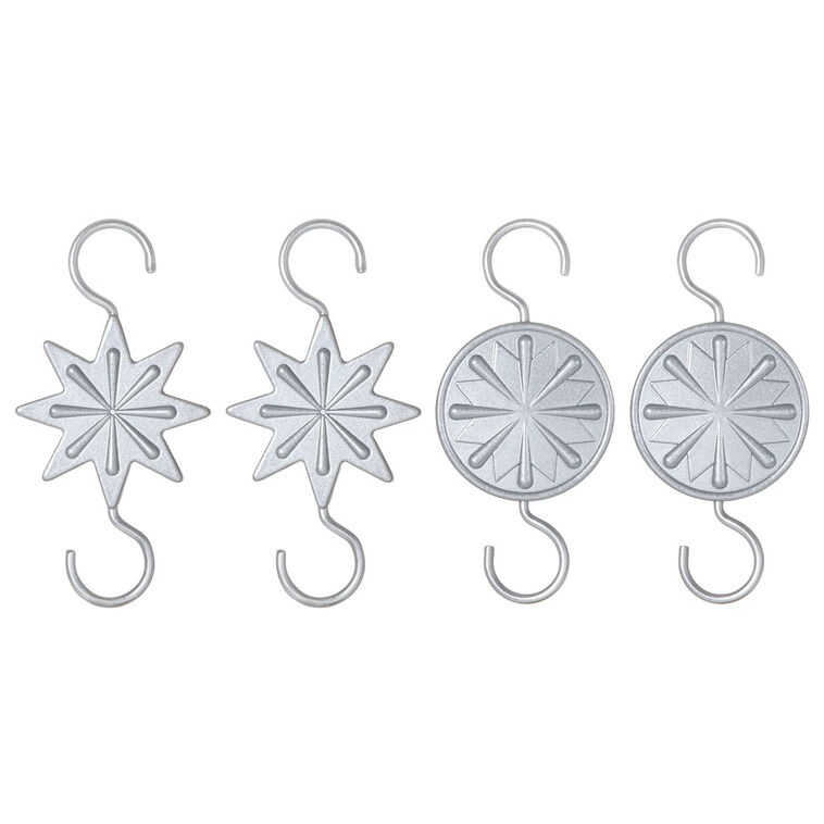 Star Metal Ornament Hooks, Set of 4