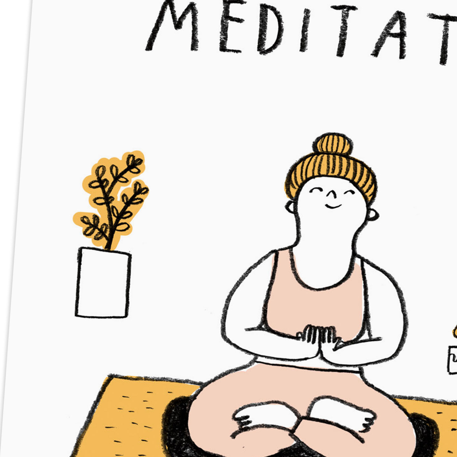 Meditation and Wine Funny Card Card Front Detail image number 4