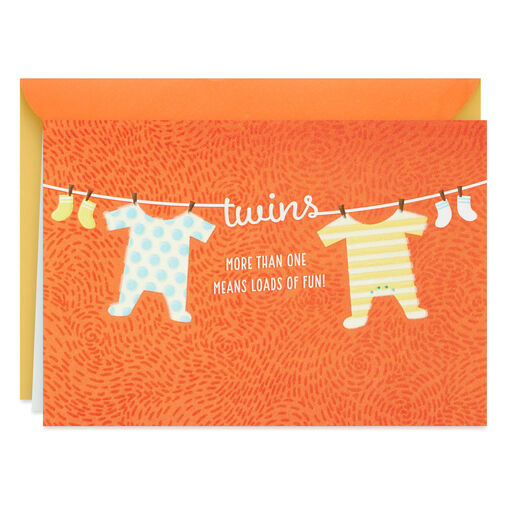 Loads of Fun New Baby Twins Card, 