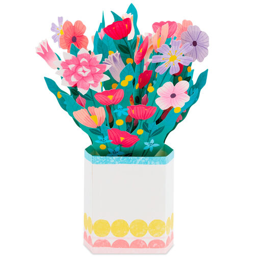 Flower Bouquet Just For You 3D Pop-Up Card, 