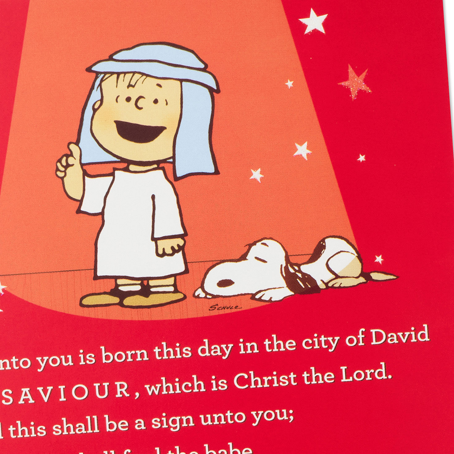 Peanuts Linus DaySpring Religious Christmas Cards Cover Detail image number 5