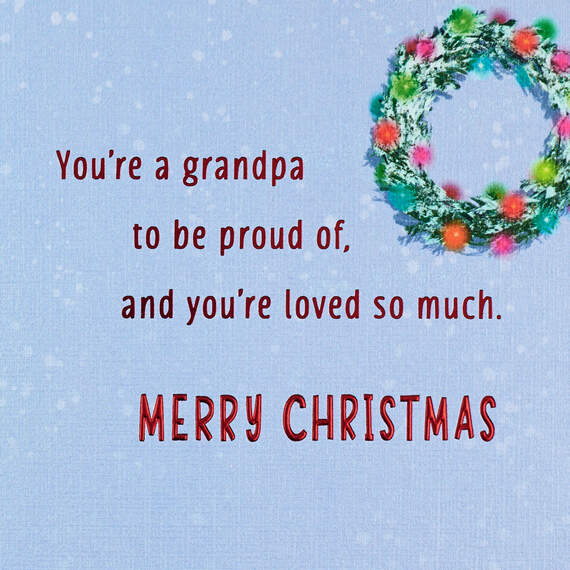 You Make the World Brighter Christmas Card for Grandpa, , large image number 3