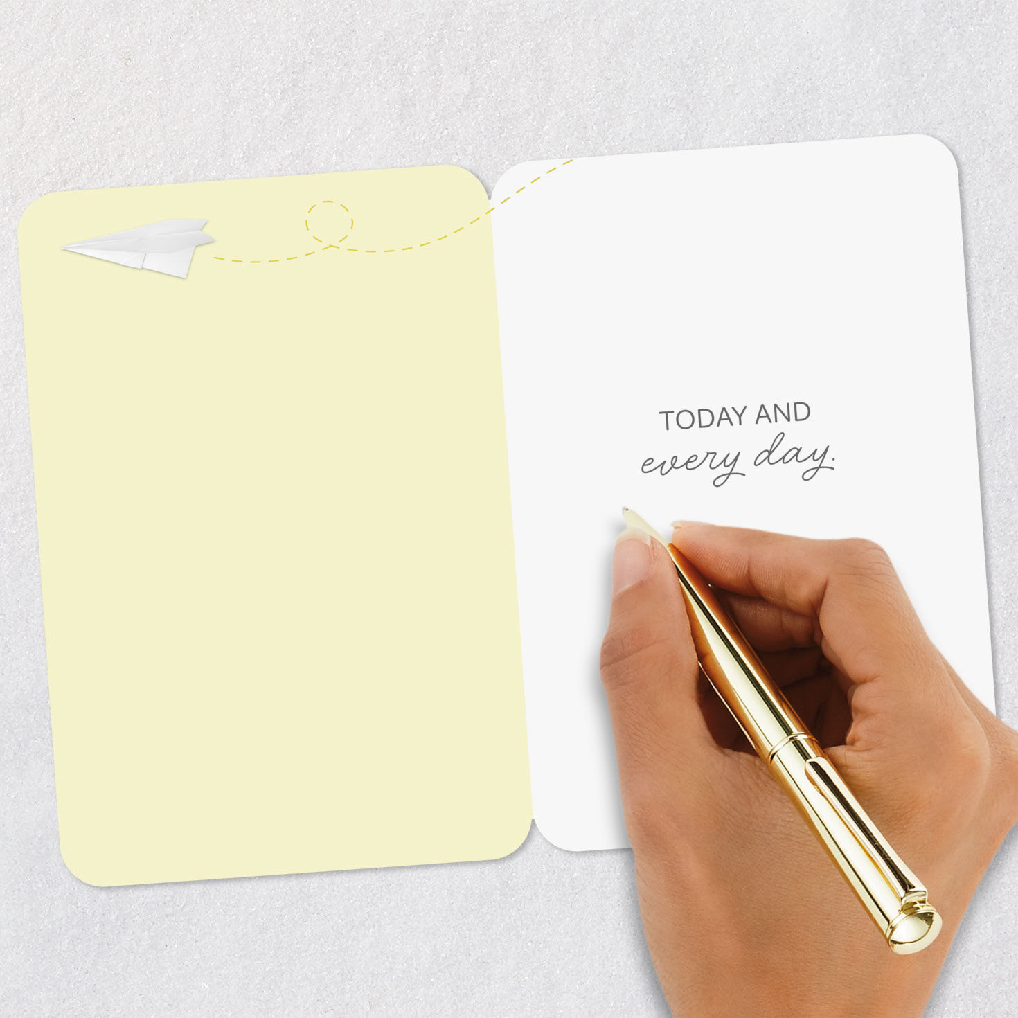 Paper Airplanes in Blue Sky Thinking of You Card Signing card image number 6