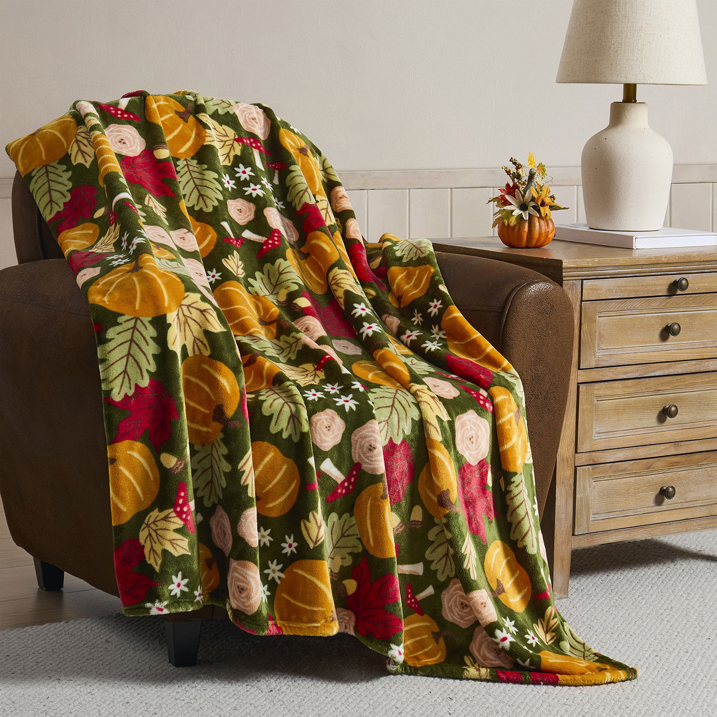 Hallmark Fallflora Throw 50x70 in use image number 5