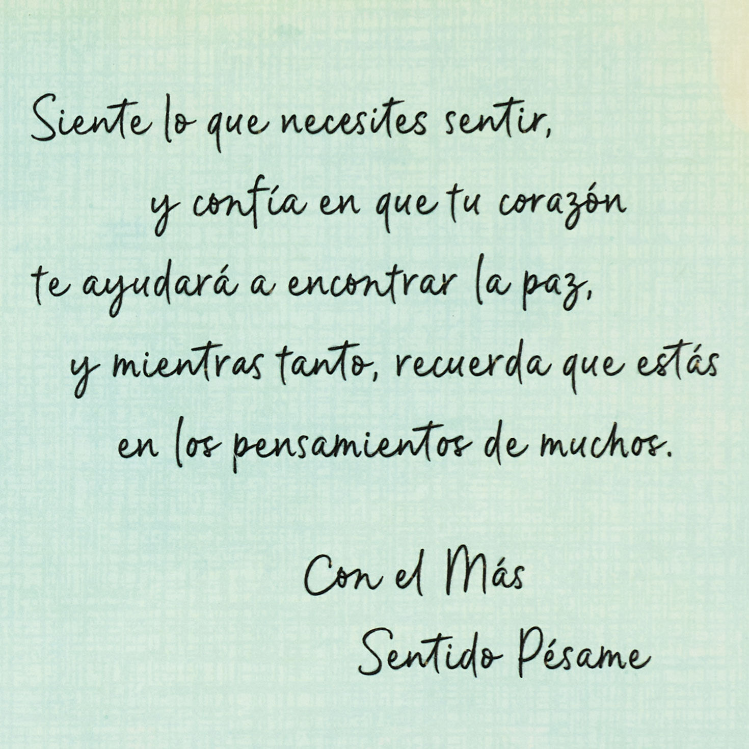 Watercolor Ocean Scene Sympathy Card in Spanish Sentiment image number 2