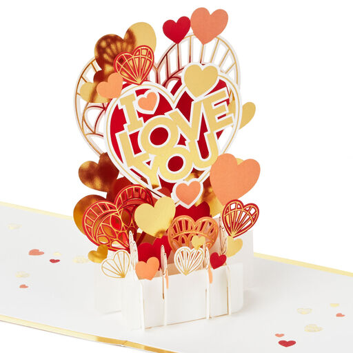 All My Love Hearts 3D Pop-Up Love Card, 