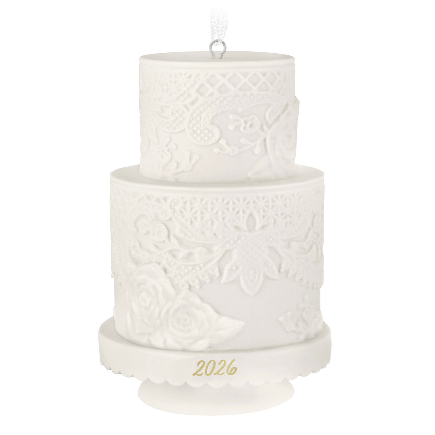Wedding Cake 2026 Porcelain Ornament