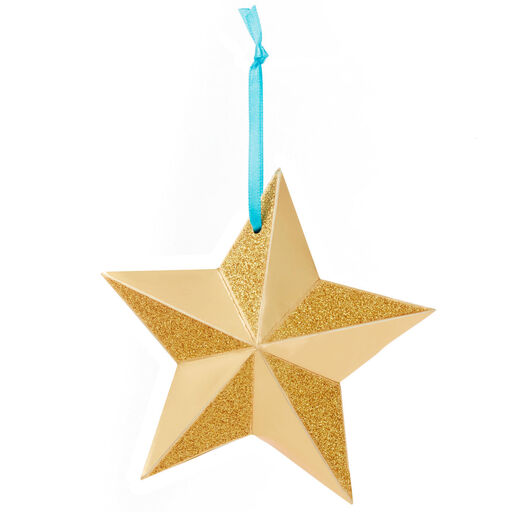 3D Gold Star Gift Trim and Tag, 