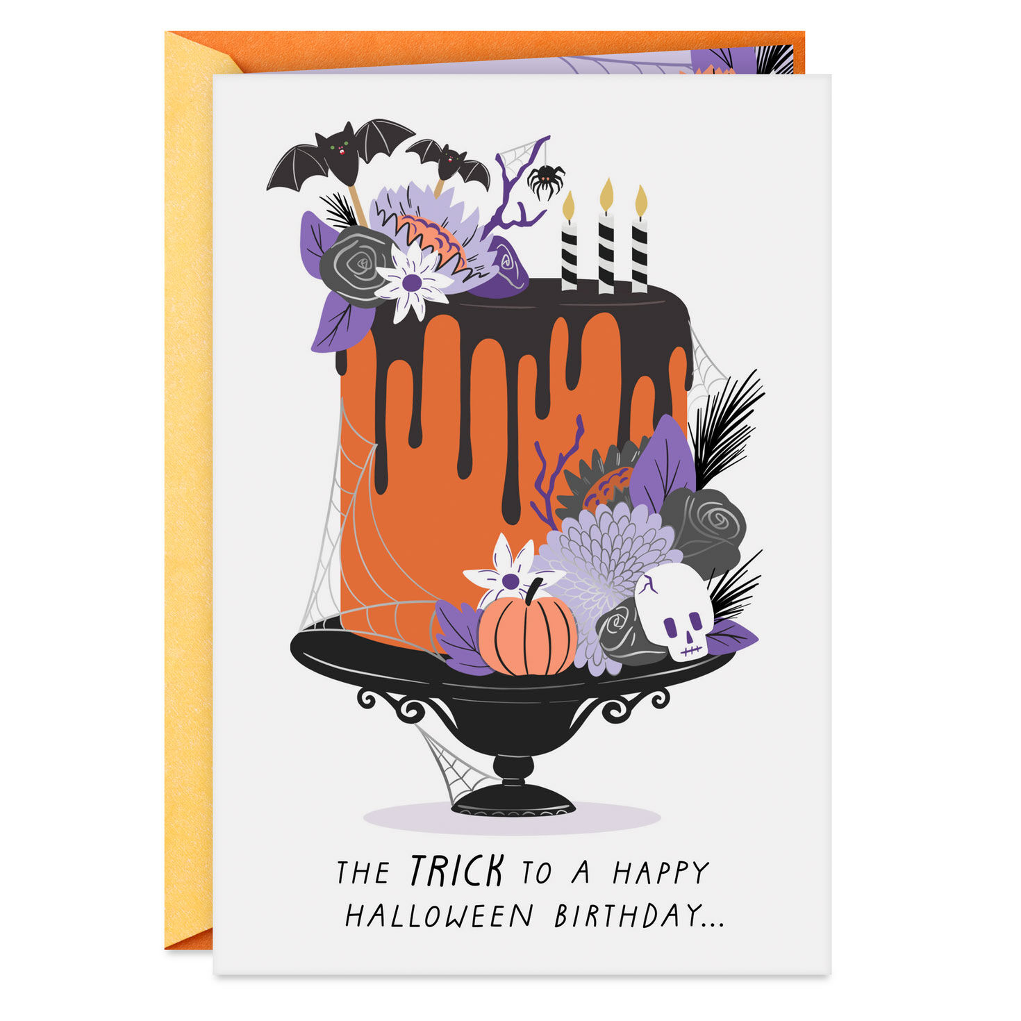 Creepy Cake Halloween Birthday Card