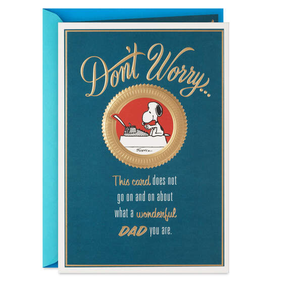 Peanuts® Snoopy Wonderful Dad Father's Day Card With Mini Card