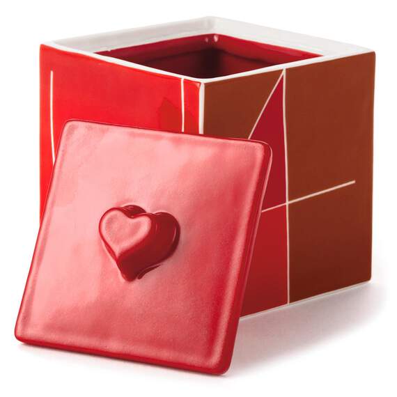 Red Love Porcelain Treasure Box, , large image number 2