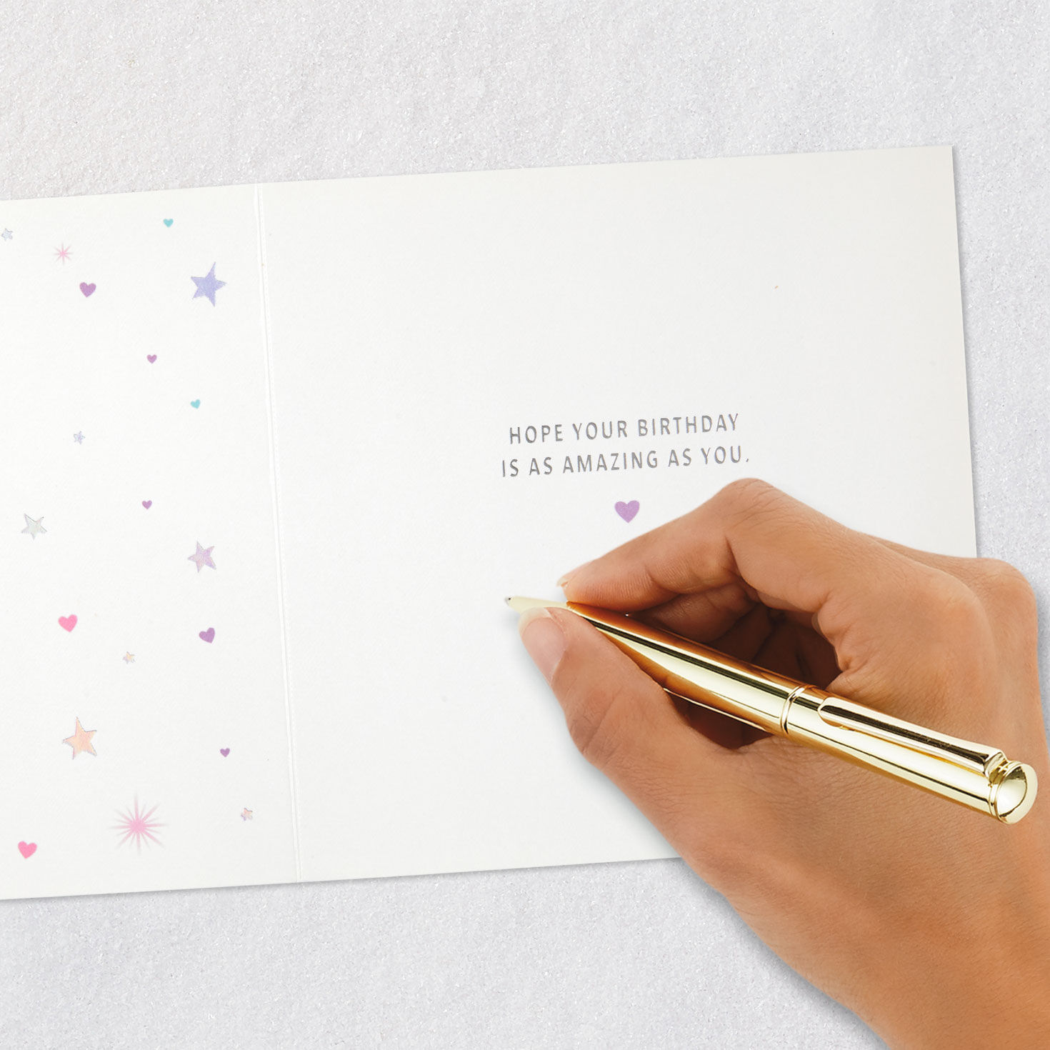 Unicorn Confetti Magical Birthday Card for Her Signing card image number 6