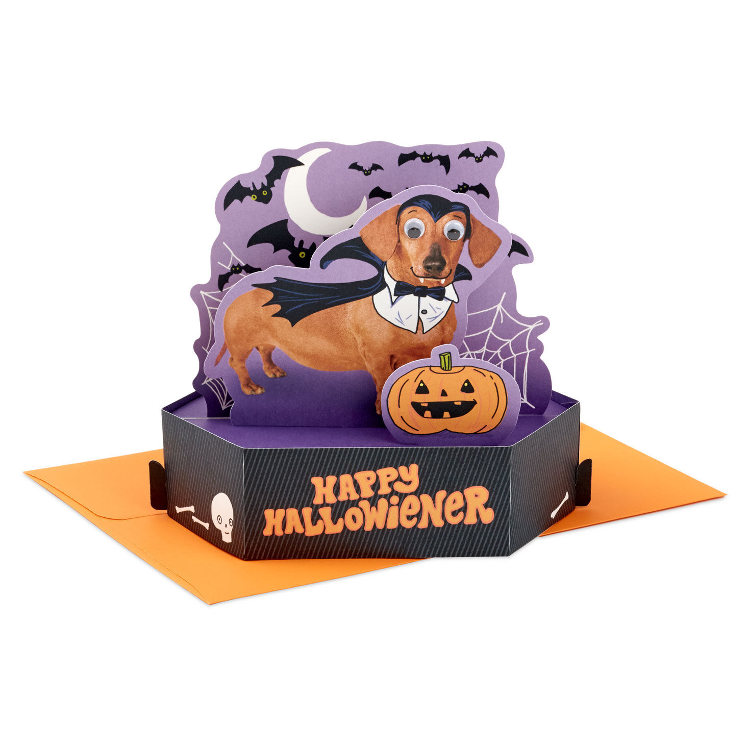 Happy Hallowiener Vampire Dog Funny 3D Pop-Up Halloween Card for only USD 7.99 | Hallmark