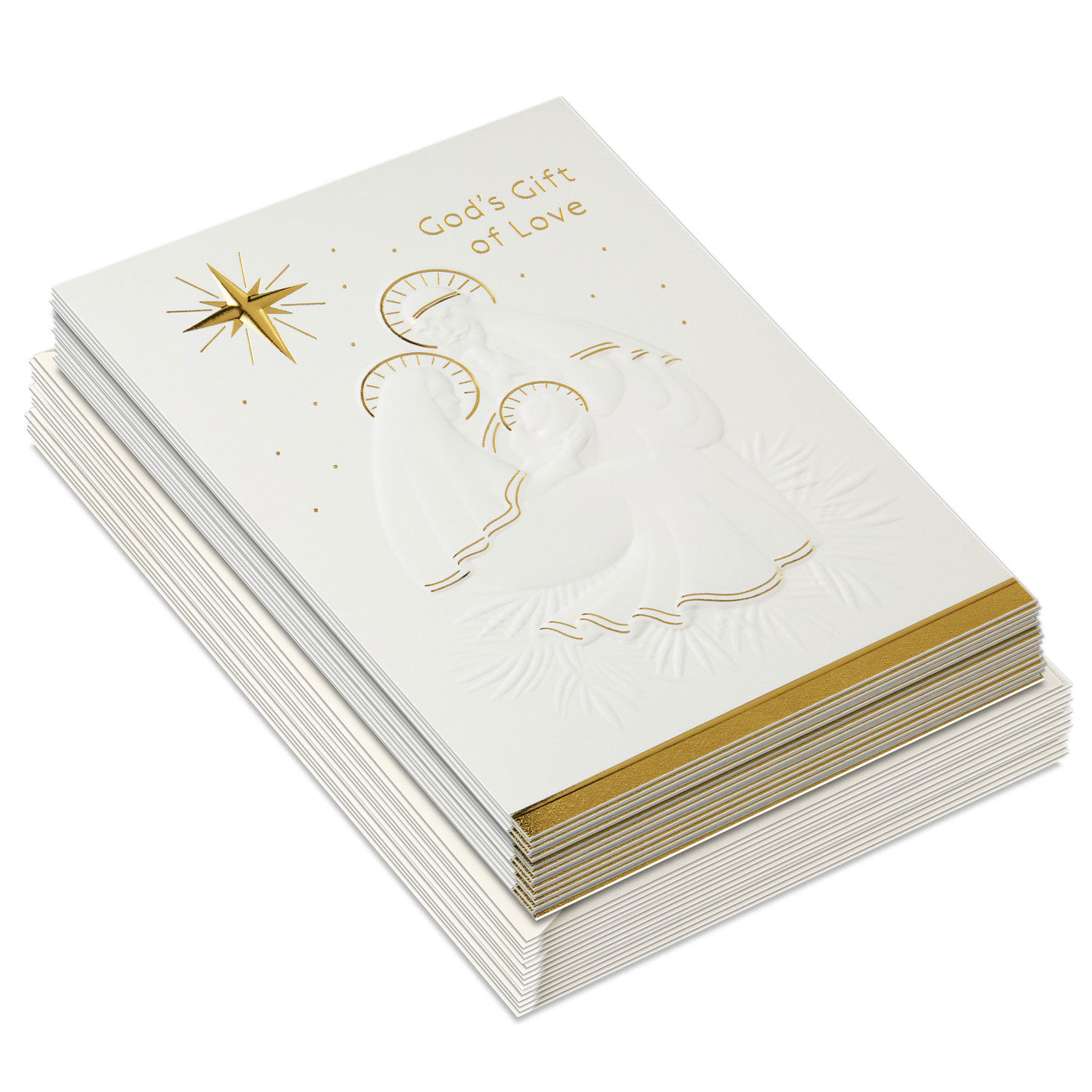 Holy Family Silhouette Boxed Christmas Cards front stacked image number 2