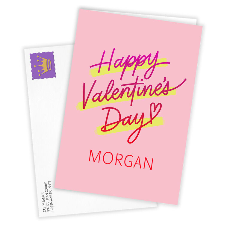Modern Happy Custom Valentine's Day Card, , large image number 2