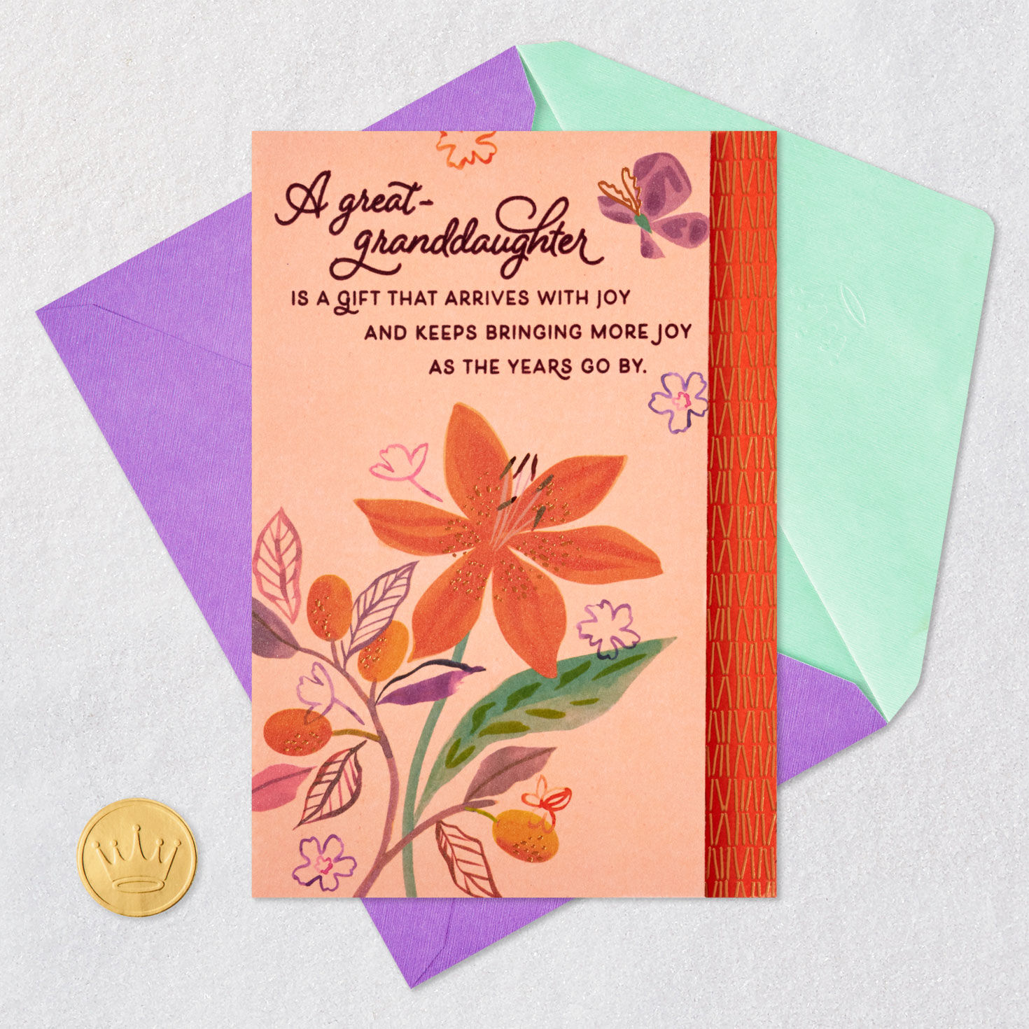 Full of Joy Birthday Card for Great-Granddaughter, , large image number 6