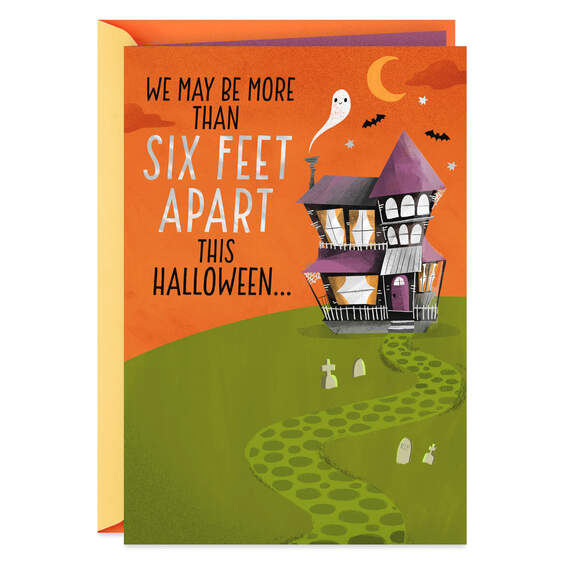 Over Six Feet Apart, But With You in Spirit Halloween Card, , large image number 1