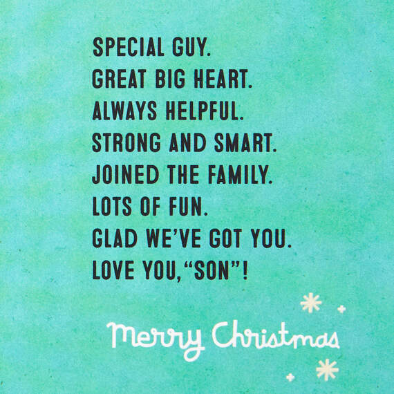 You're Terrific Christmas Card for Son-in-Law, , large image number 2