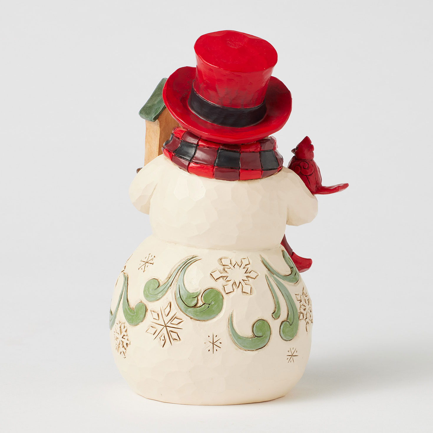 Jim Shore Snowman With Cardinal and Birdhouse Figurine back image number 2