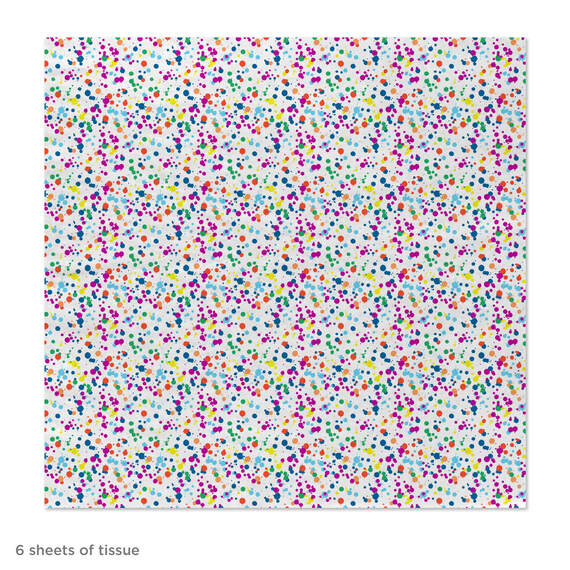 Colorful Paint Dot Confetti Tissue Paper, 6 Sheets, Colorful Confetti, large image number 3