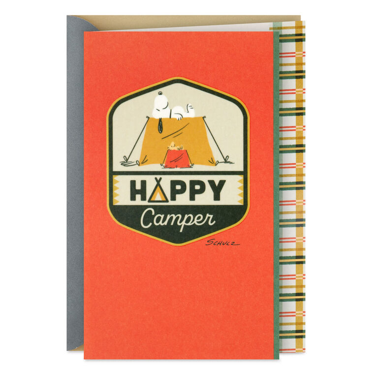 Peanuts® Beagle Scouts Snoopy Happy Camper Birthday Card